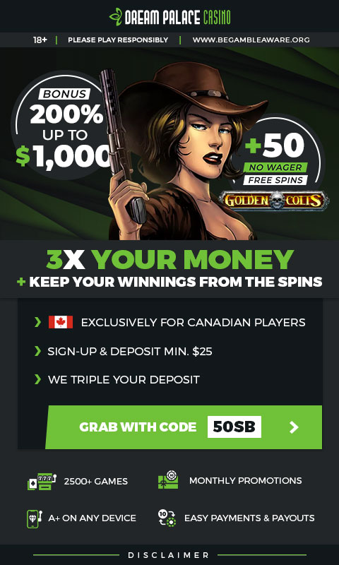 $1000 Bonus + 50 Free Spins