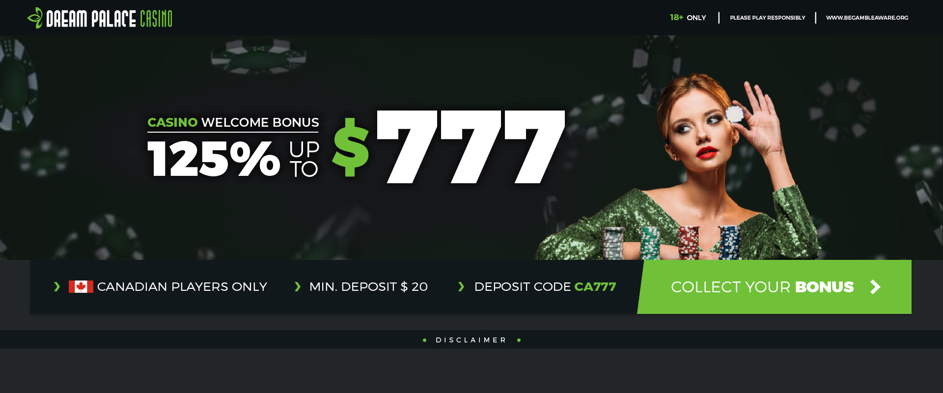 $777 Bonus | Dream Palace Casino